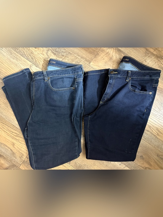 Michael Kors Denim - Michael Kors Women's Slim Straight Jeans in Dark Blue and Navy bundle
